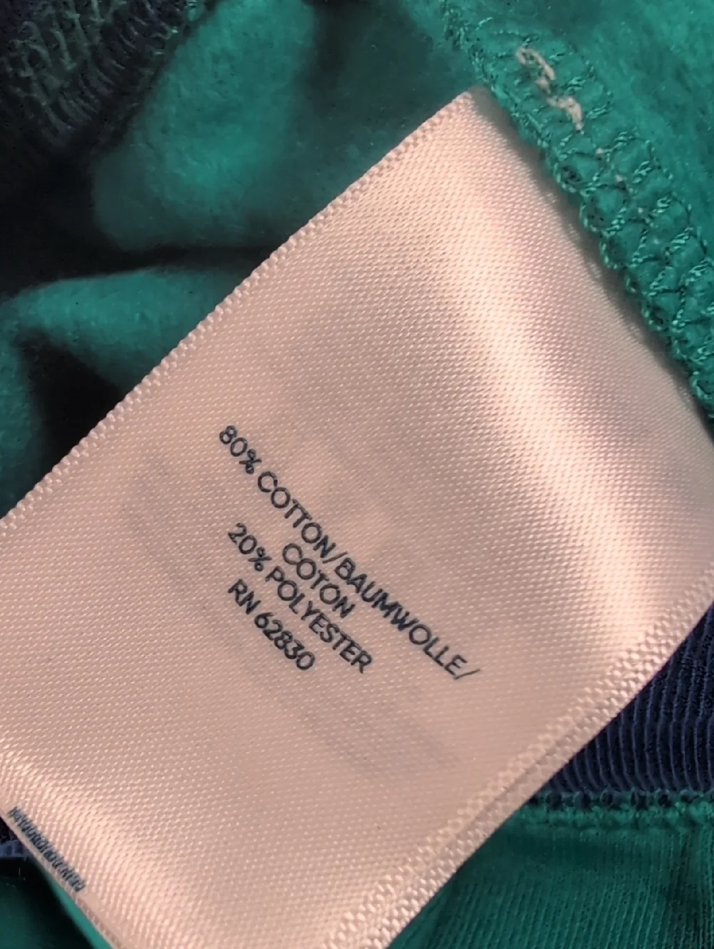 Lands' End Colorblock Iron Knee Fleece Jogger in Spade Blue Size Large Husky
